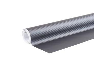 Carbonfolie Grafit Silber 30cm x 150cm